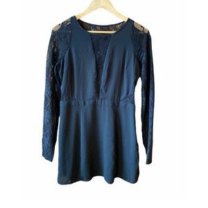 Dance Costume Black Long Sleeve Dress Size M